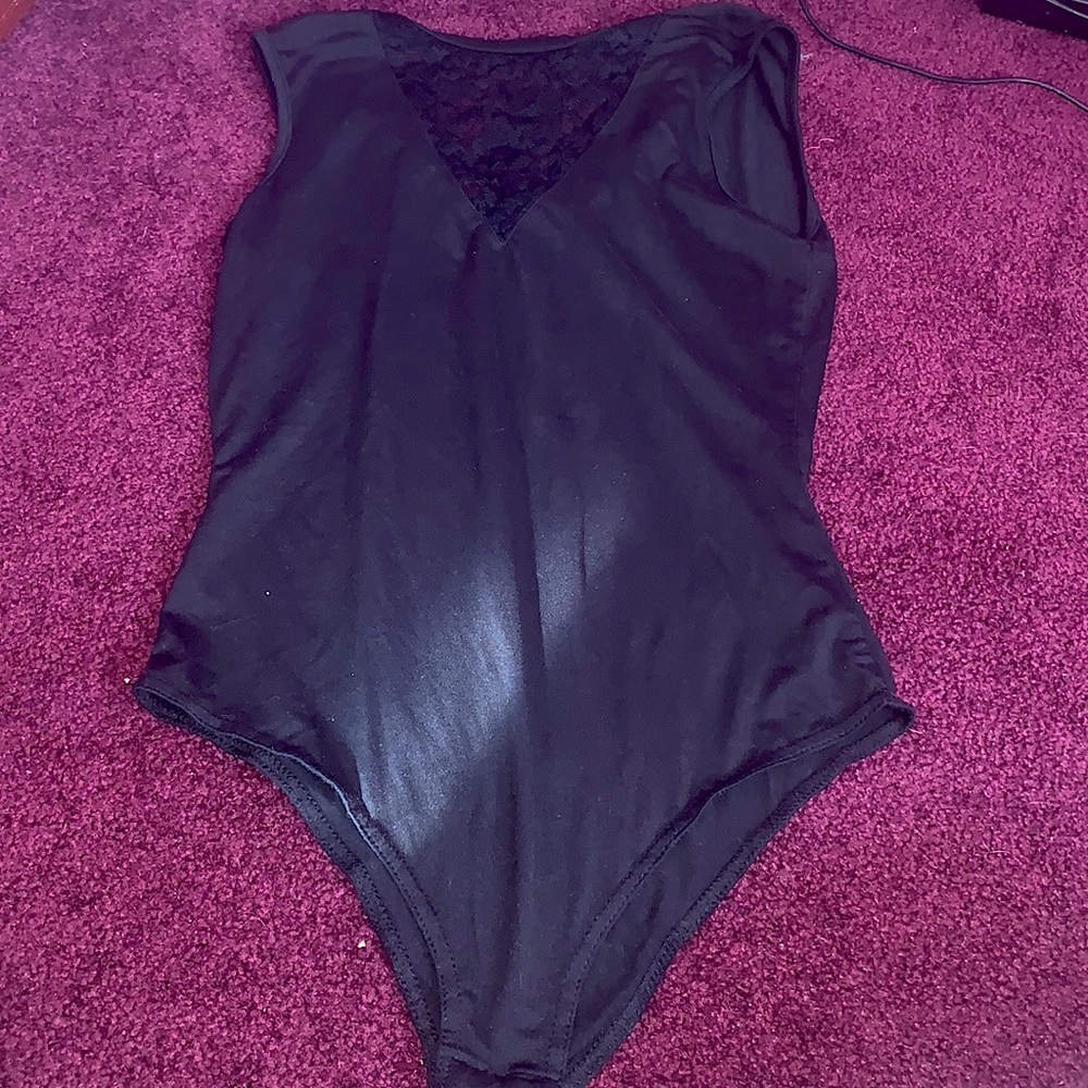 Black lace bodysuit